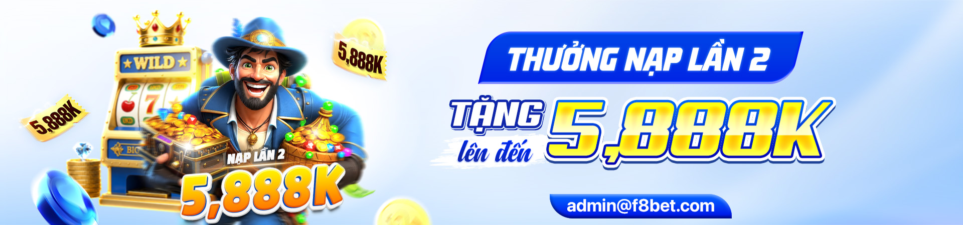 f8bet banner sự kiện thưởng 5888k điểm